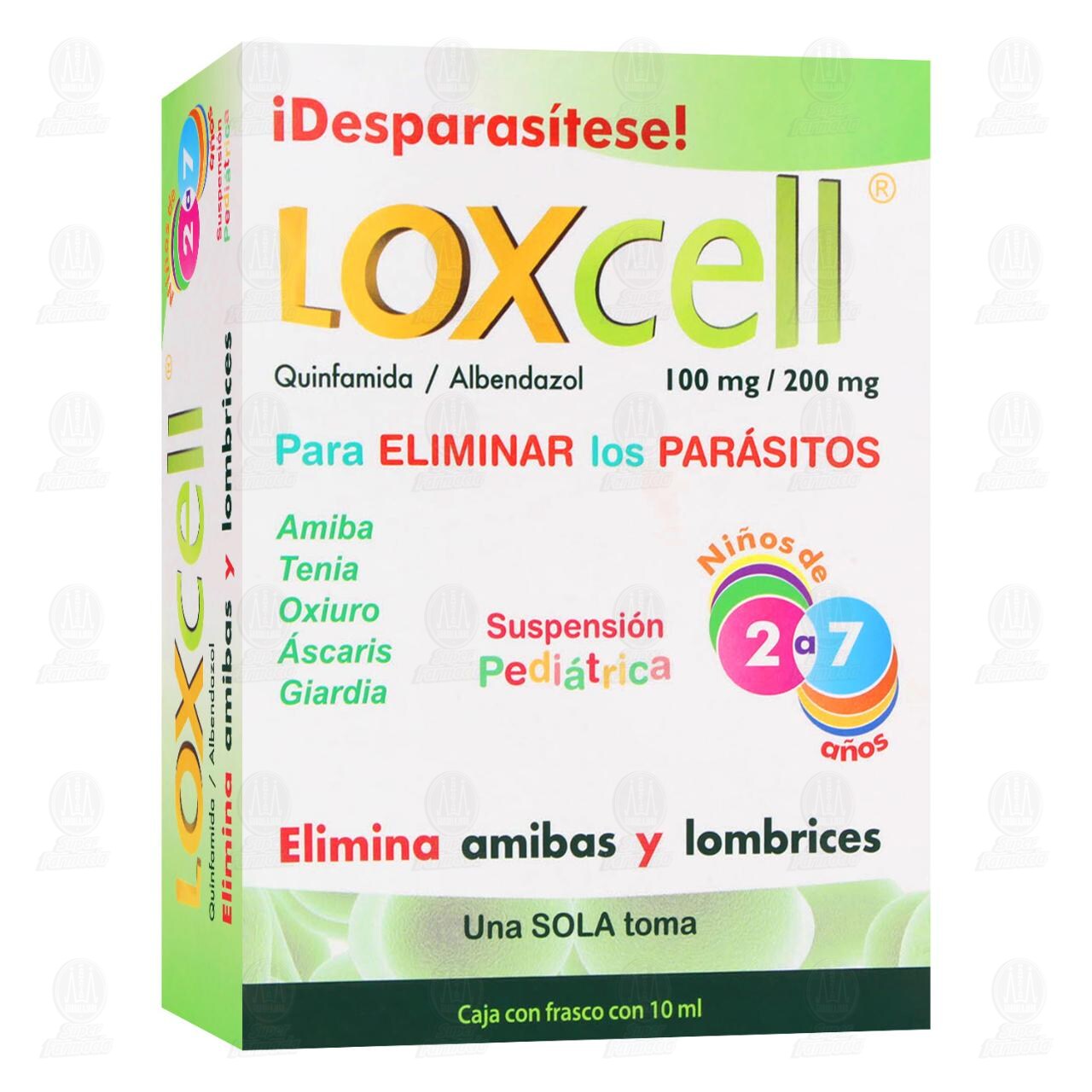 Loxcell 100mg/200mg Suspensión Pediátrica, 10 ml. image number 0