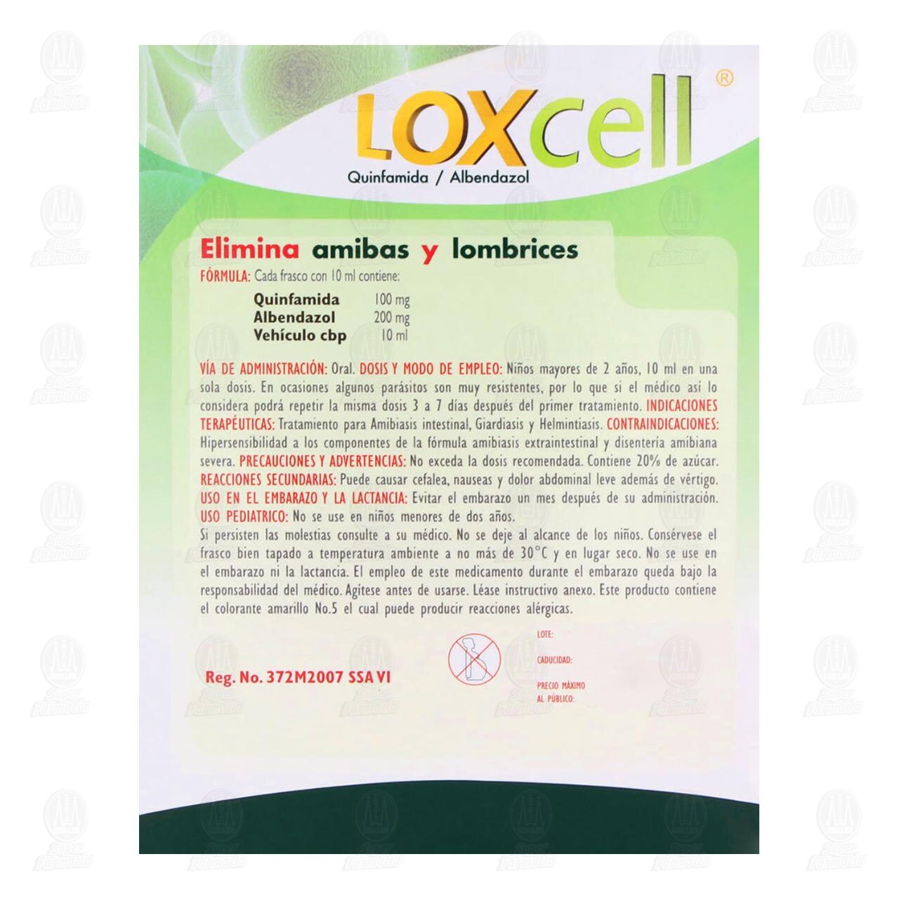 Loxcell 100mg/200mg Suspensión Pediátrica, 10 ml. image number 2