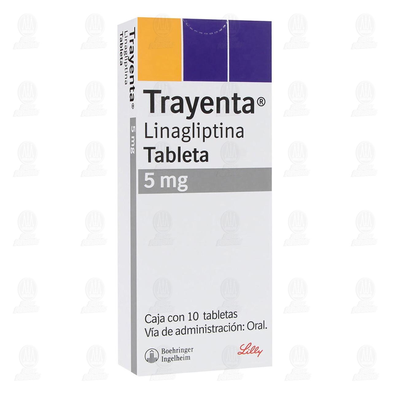 Trayenta 5 mg, 10 Tabletas. image number 0