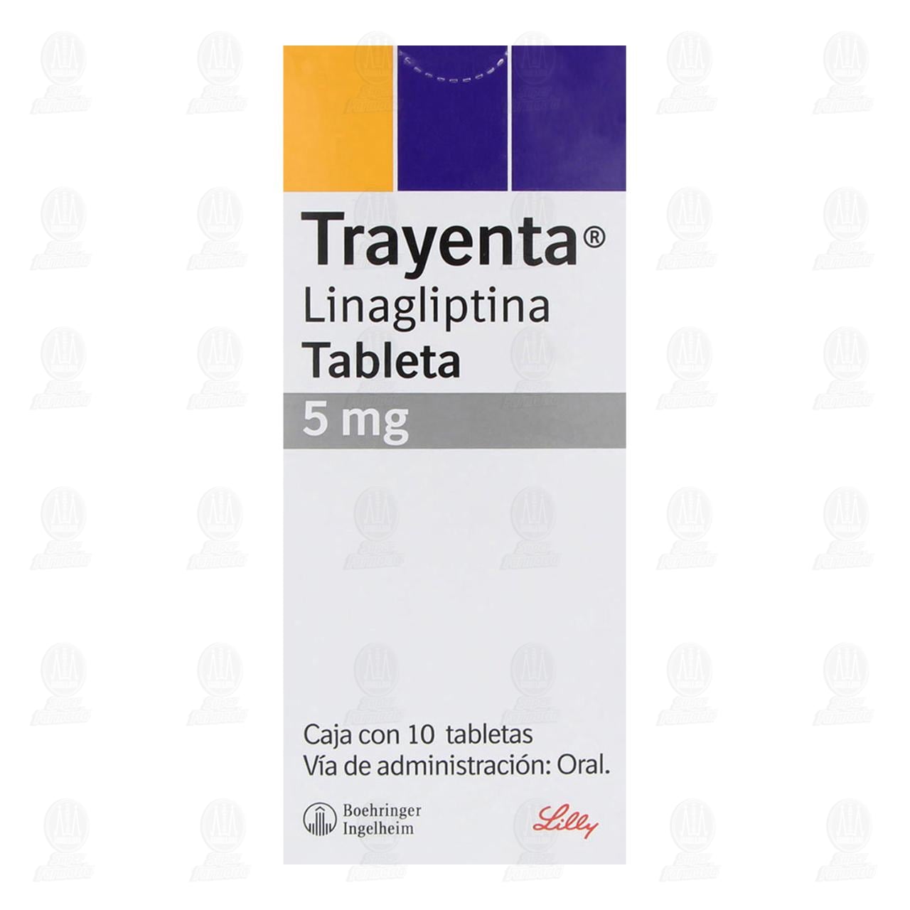 Trayenta 5 mg, 10 Tabletas. image number 1