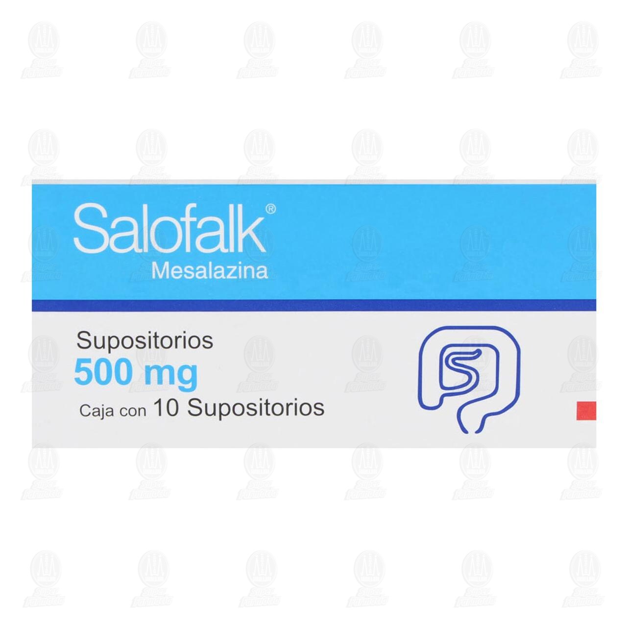 Salofalk 500 mg, 10 Supositorios. image number 1