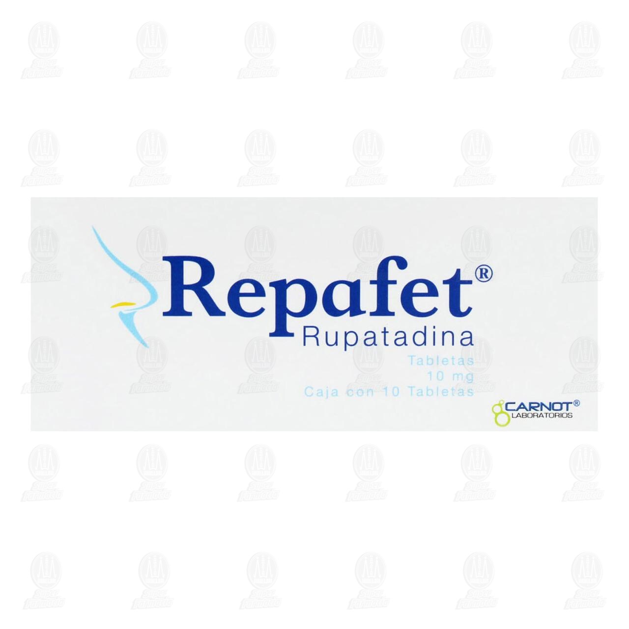 Repafet 10 mg, 10 Tabletas. image number 1