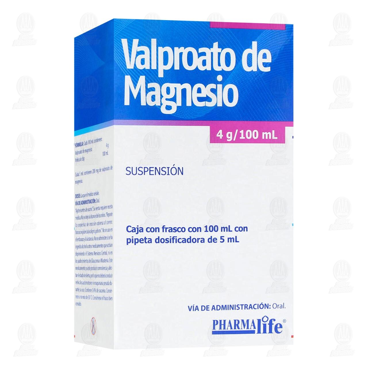 Valproato de Magnesio 4gr/100ml, Suspensión 100ml Pharmalife.