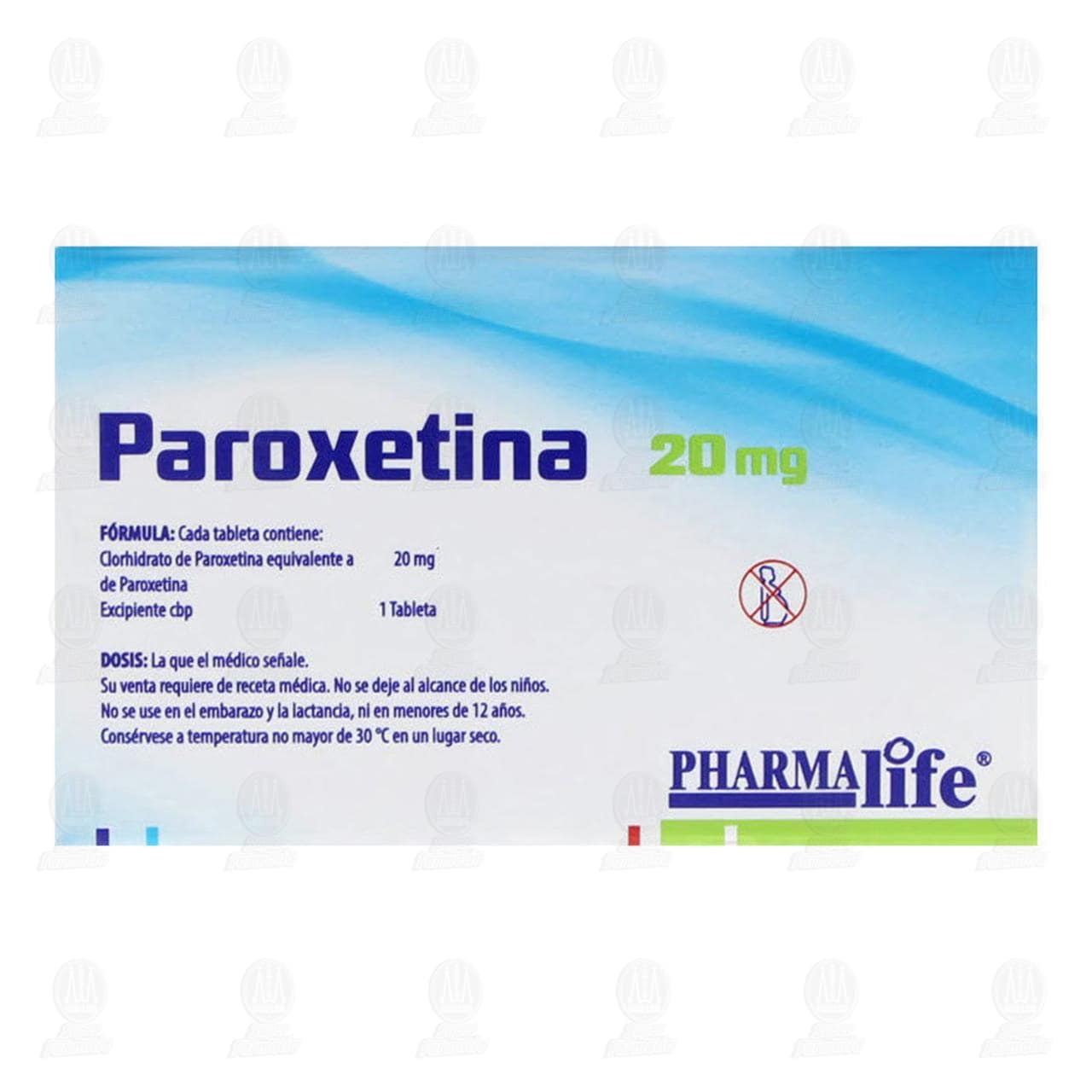 Paroxetina 20 mg, 10 Tabletas Pharmalife. image number 2