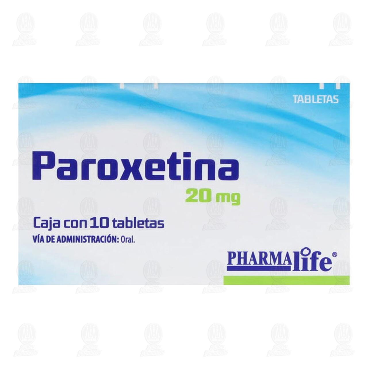 Paroxetina 20 mg, 10 Tabletas Pharmalife. image number 1