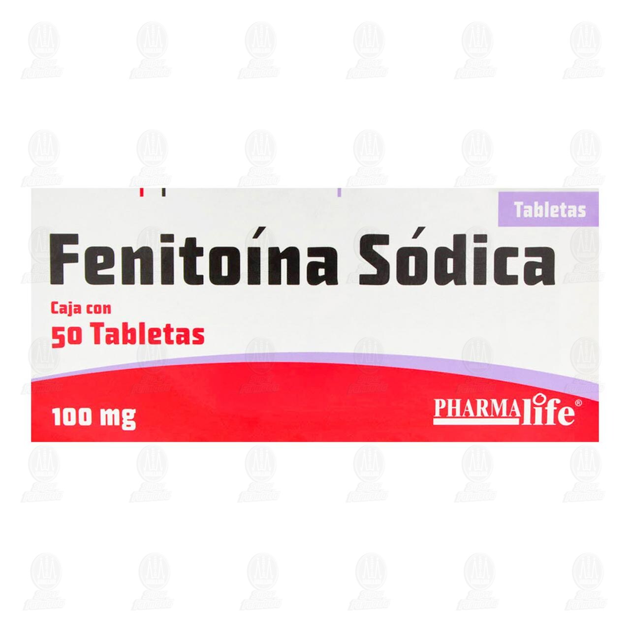 Fenitoína Sódica 100 mg, 50 Tabletas Pharmalife. image number 1