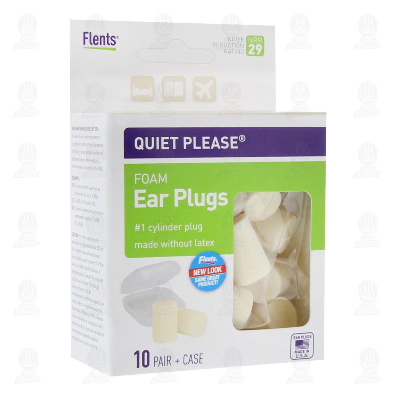 Tapones Para O&iacute;do Flents Adulto, 10 pzas. image number 0