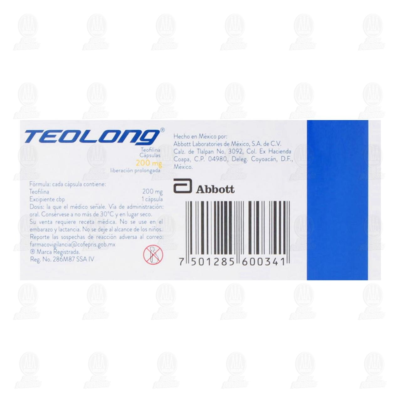 Teolong 200 mg, 20 C&aacute;psulas. image number 2