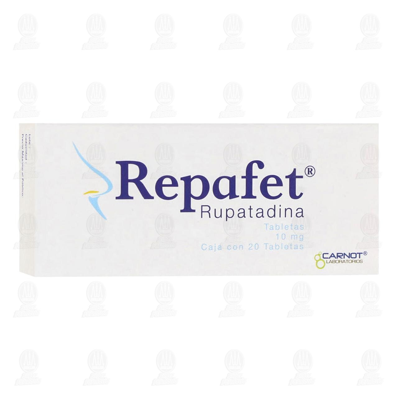 Repafet 10 mg, 20 Tabletas. image number 0