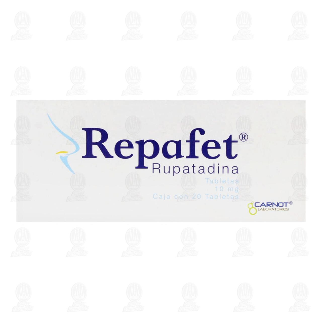 Repafet 10 mg, 20 Tabletas. image number 1