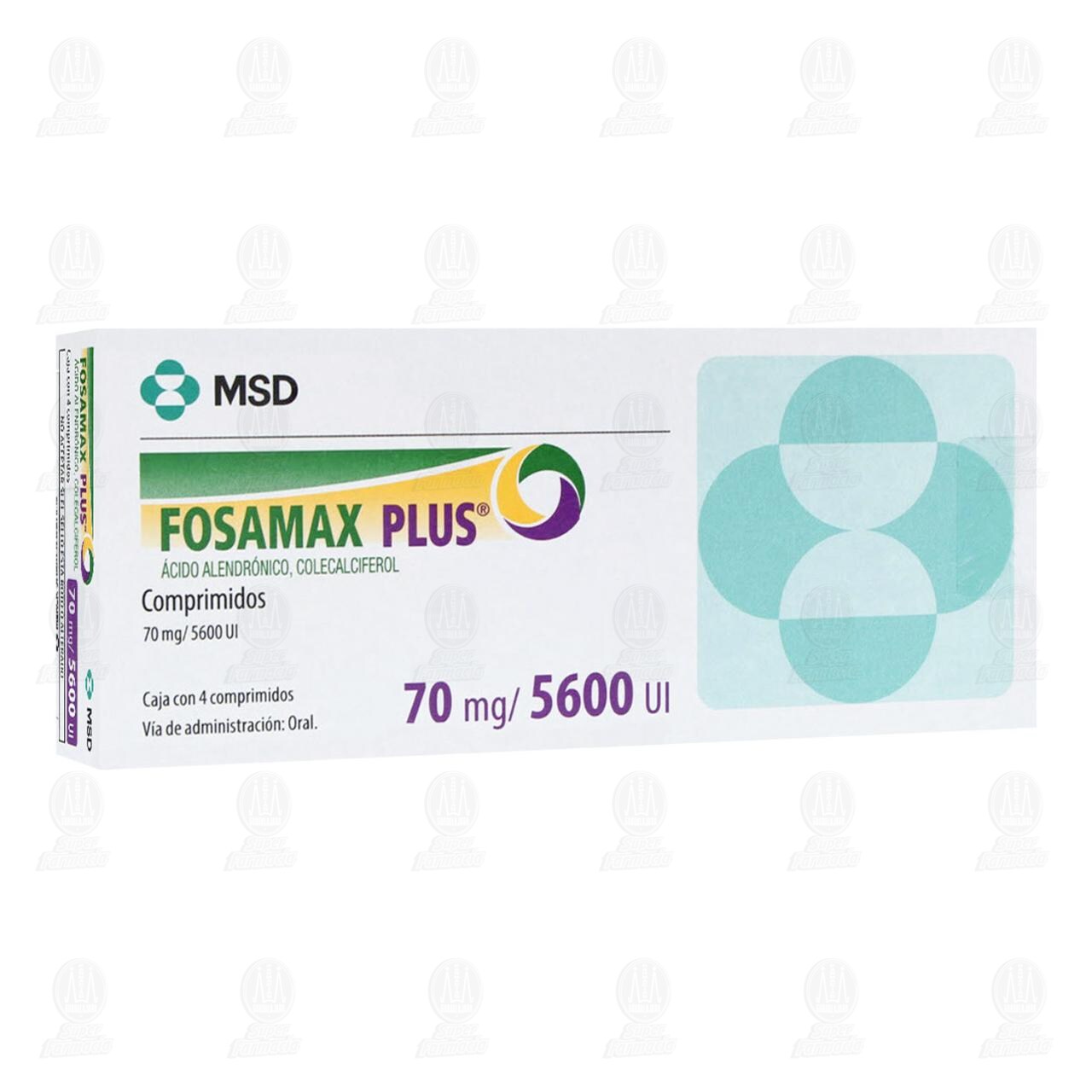 Fosamax Plus 70mg 5600ui 4 Comprimidos Smart Club