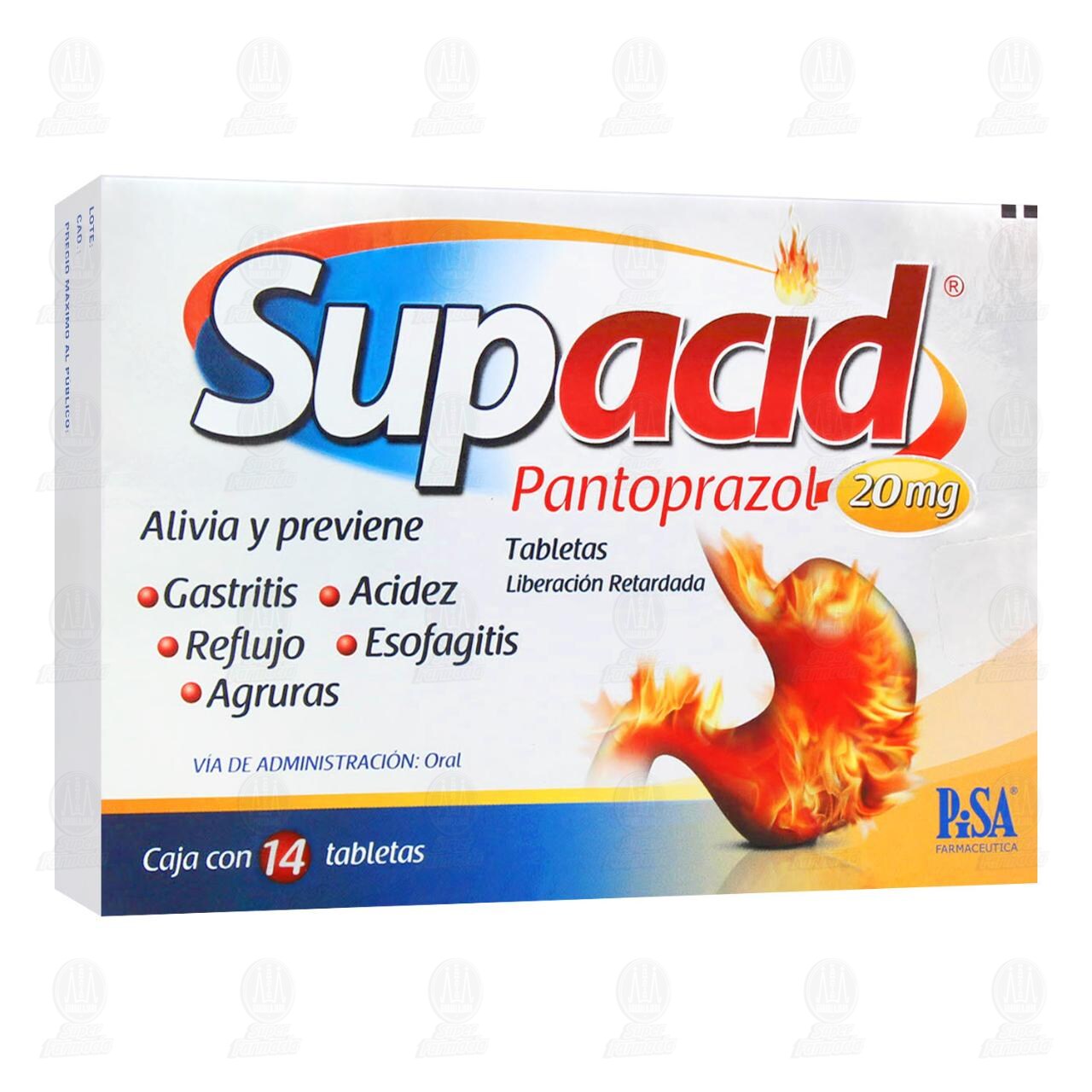 Supacid 20 mg, 14 Tabletas. image number 0