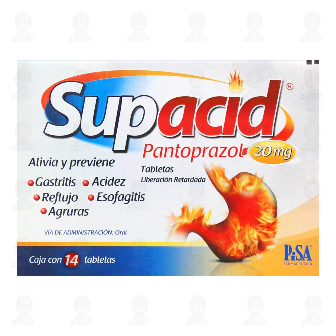 Supacid 20 mg, 14 Tabletas. image number 1