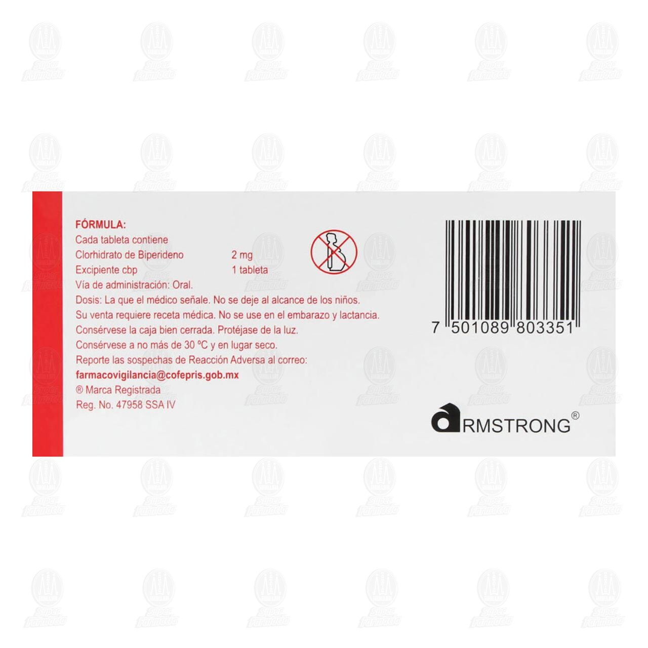 Akineton 30 Tabletas, 2 mg. image number 2