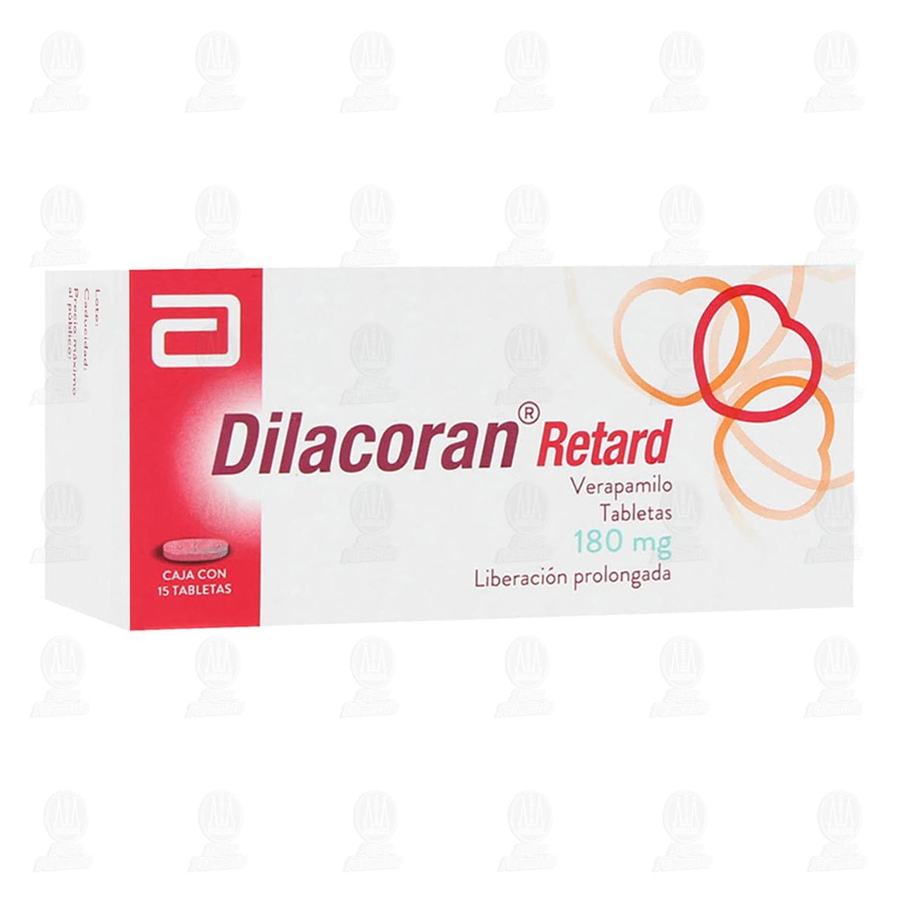 Imagen para Dilacoran Retard 180mg 15 Tabletas