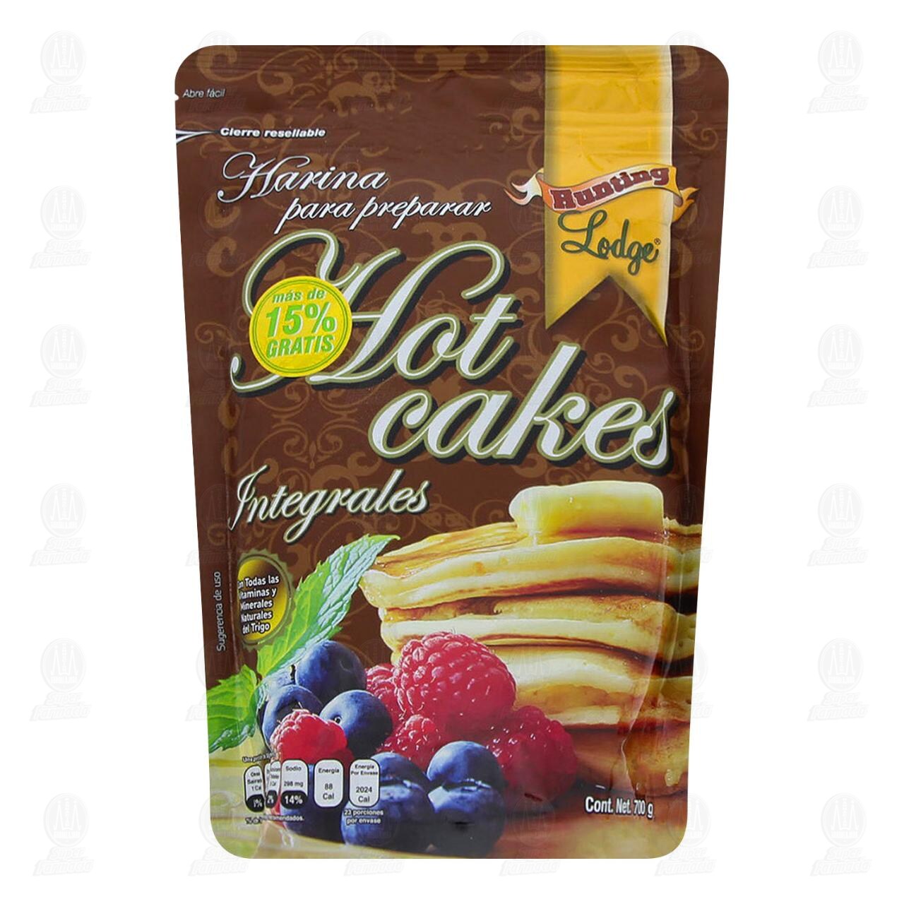 Harina Hunting Lodge para Hot Cakes Integrales, 700 gr.