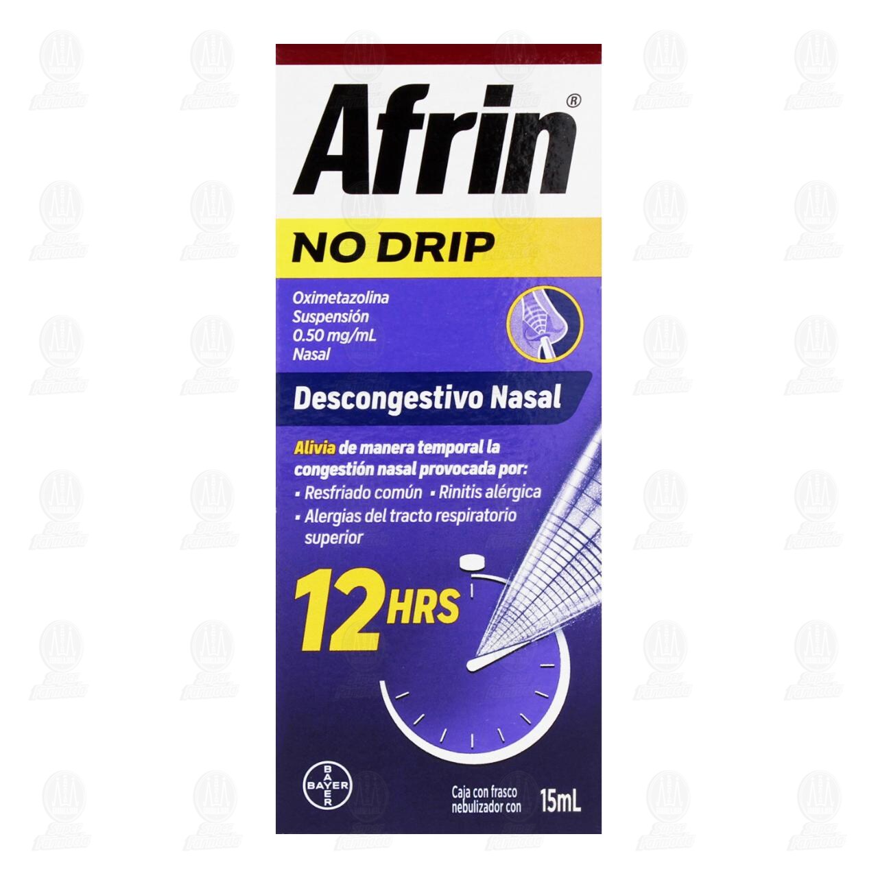 Afrin No Drip Extra Humectante Alivia la Congesti&oacute;n Nasal, 15 ml. image number 1