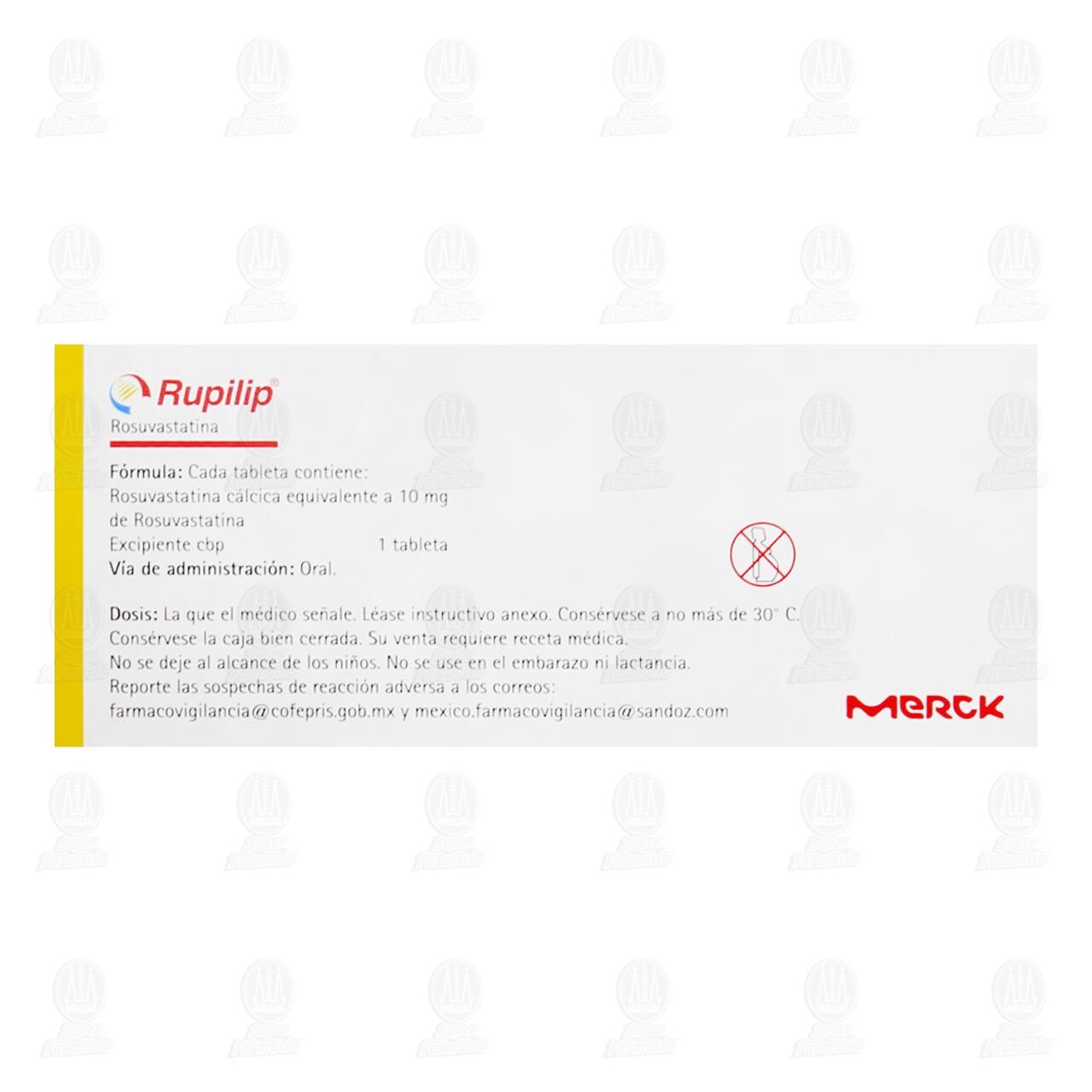 Rupilip 10 mg, 30 Tabletas. image number 2