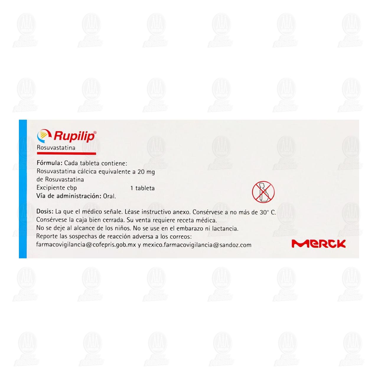 Rupilip 20 mg, 30 Tabletas. image number 2