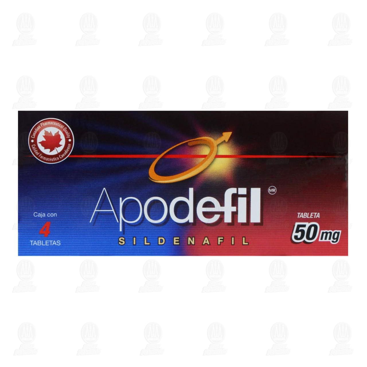 Apodefil 50 mg, 4 Tabletas. image number 1
