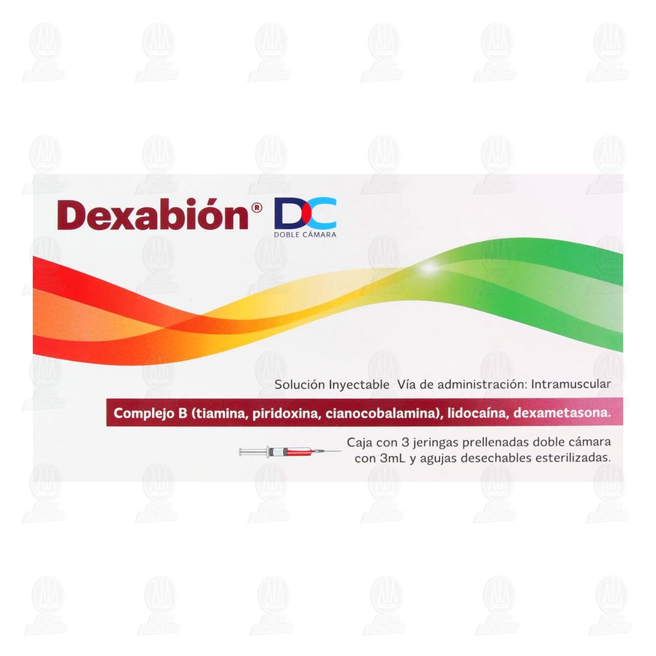 Dexabi&oacute;n DC 3 Jeringas Prellenadas Doble C&aacute;mara con 3 ml y Agujas Desechables Esterilizadas. image number 1