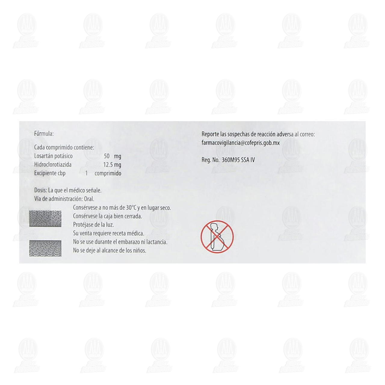 Pack Hyzaar 50mg/12.5mg, 2 Cajas 30 Comprimidos c/u. image number 2