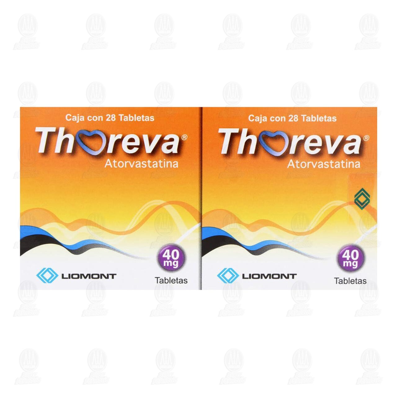 Pack Thoreva 40 mg, 2 Cajas con 28 Tabletas c/u. image number 1