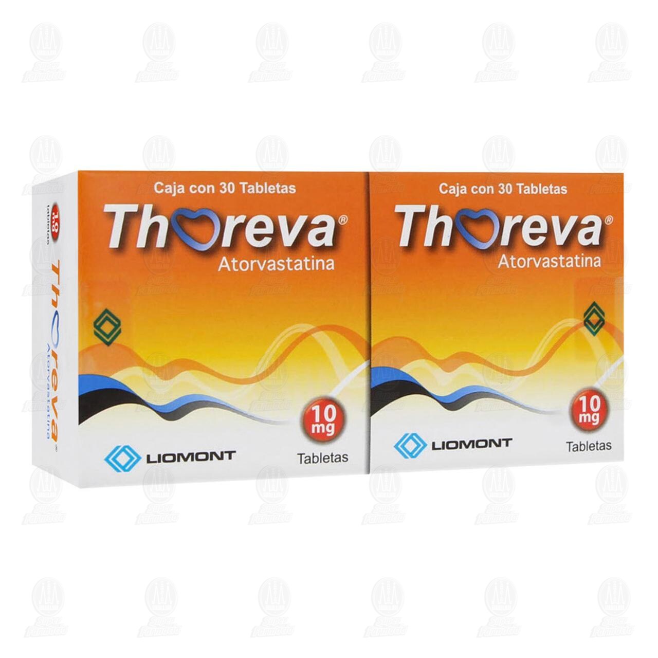 Thoreva 10 mg Dual, 2 Cajas de 30 Tabletas c/u. image number 0