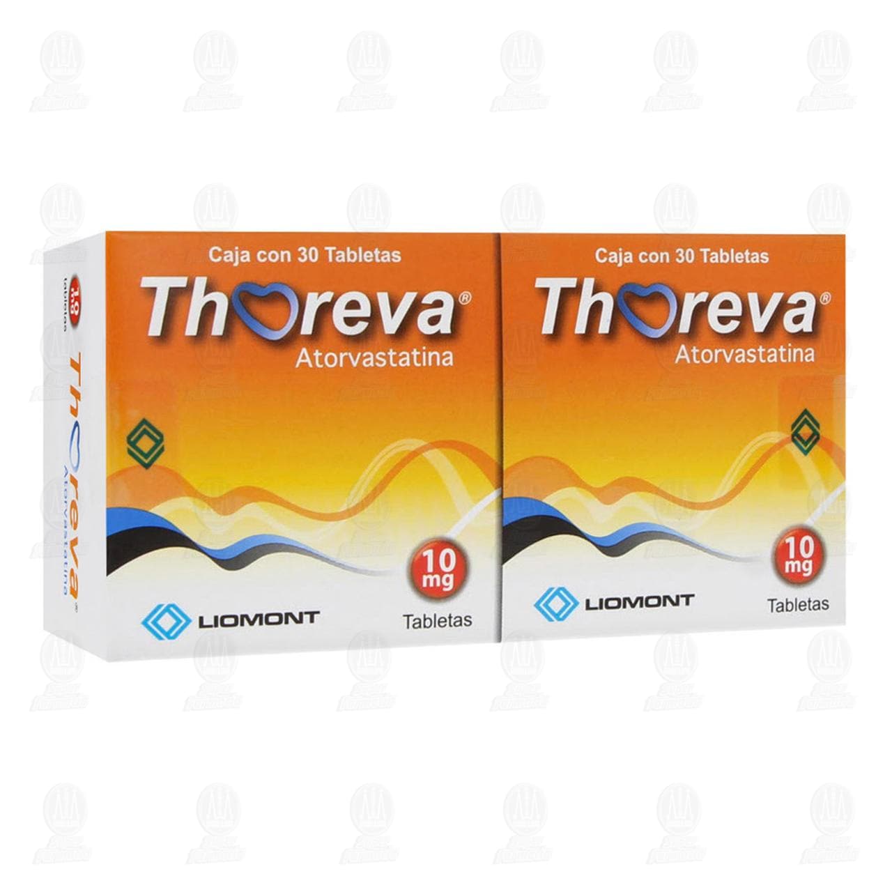 Thoreva 10 mg Dual, 2 Cajas de 30 Tabletas c/u. image number 0
