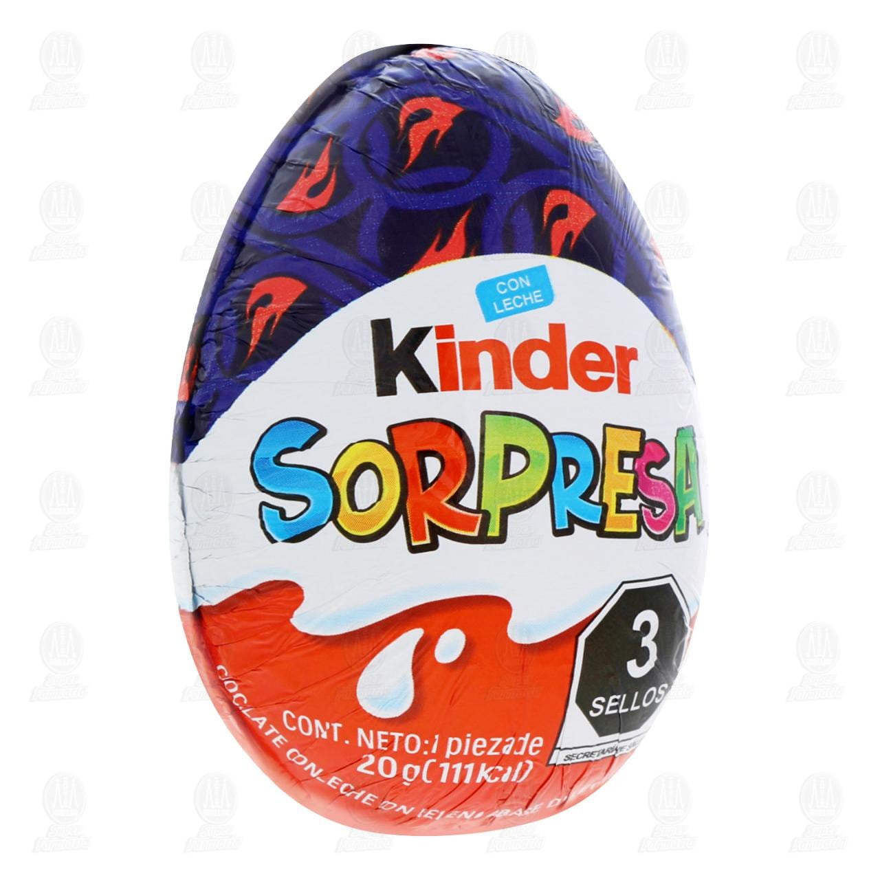 Huevo de Chocolate Kinder Sorpresa Hot Wheels, 20 gr.