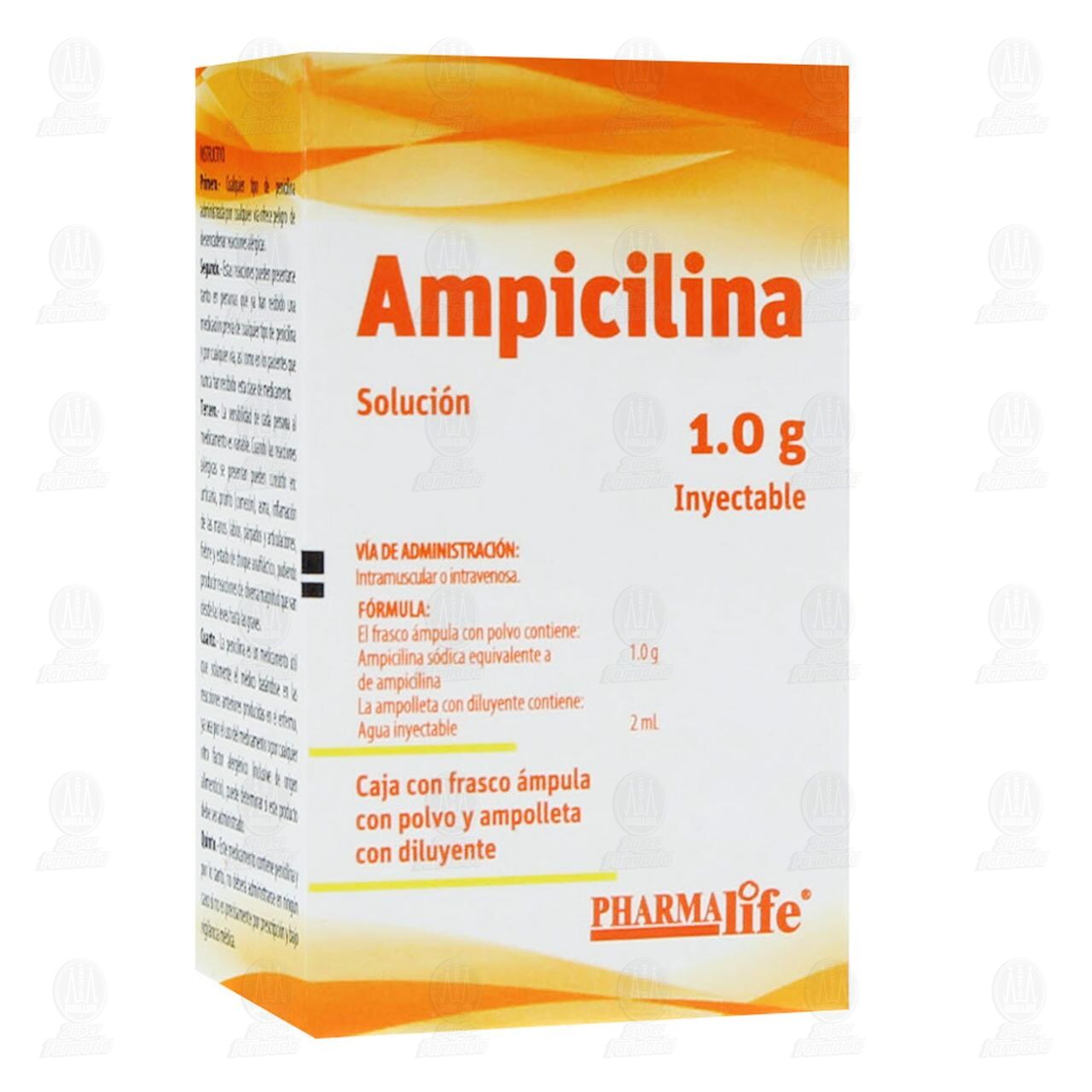 Ampicilina 1.0 gr, Soluci&oacute;n Inyectable Pharmalife. image number 0