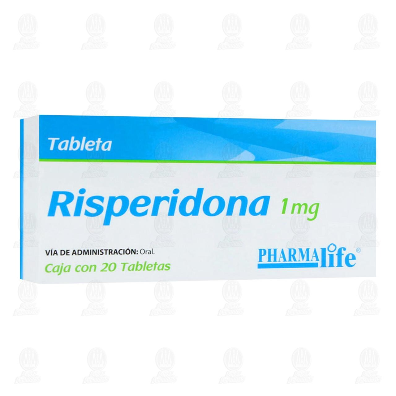 Risperidona 1mg 20 Tabletas Pharmalife