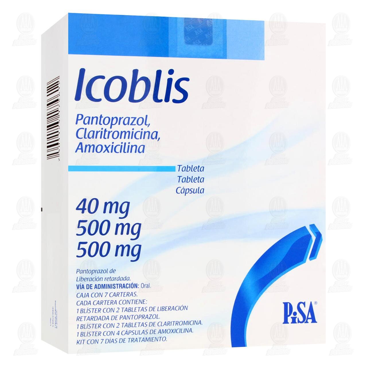 Icoblis 40mg/500mg/500mg, 7 Carteras. image number 0