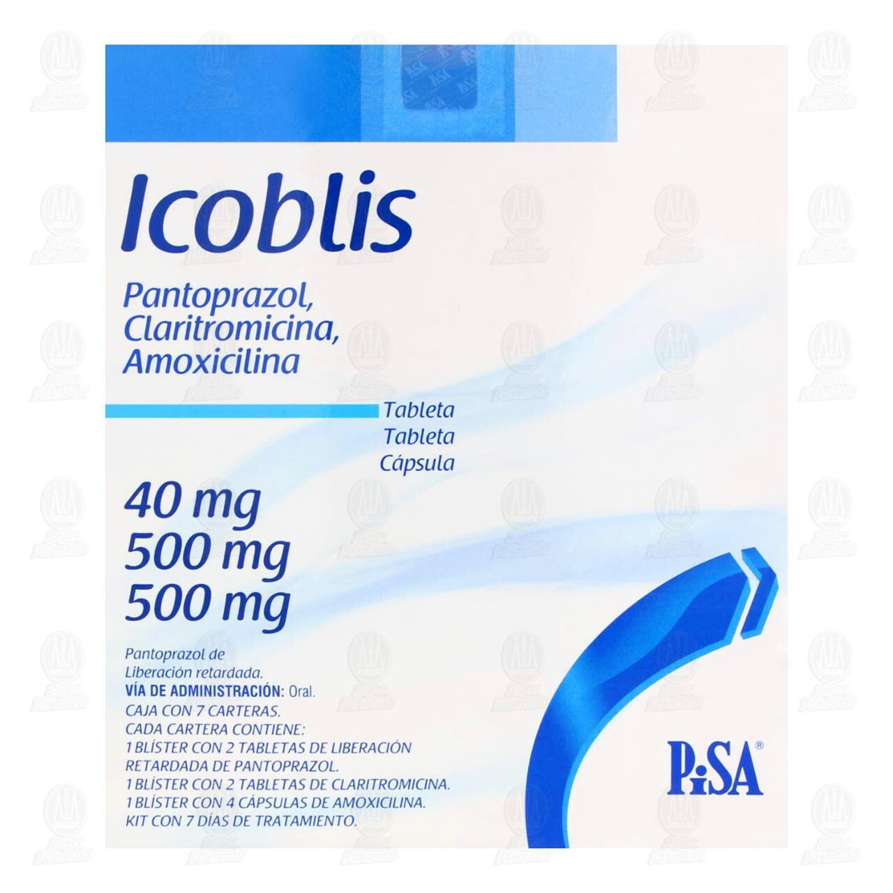 Icoblis 40mg/500mg/500mg, 7 Carteras. image number 1