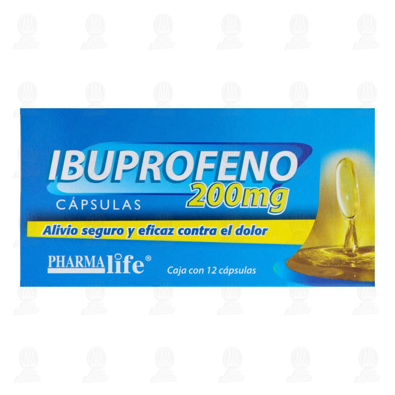 Ibuprofeno 200 mg, 12 C&aacute;psulas Pharmalife. image number 1