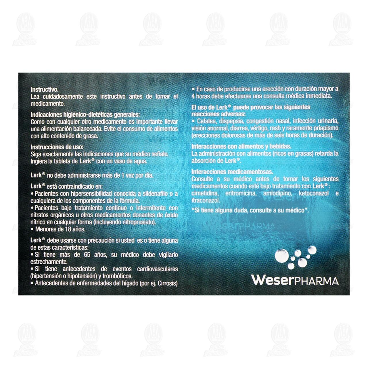 Lerk 50 mg, 4 Comprimidos. image number 2