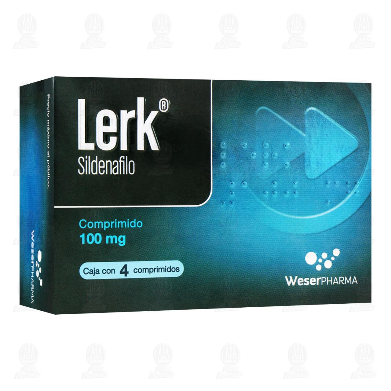 Lerk 100 mg, 4 Comprimidos. image number 0
