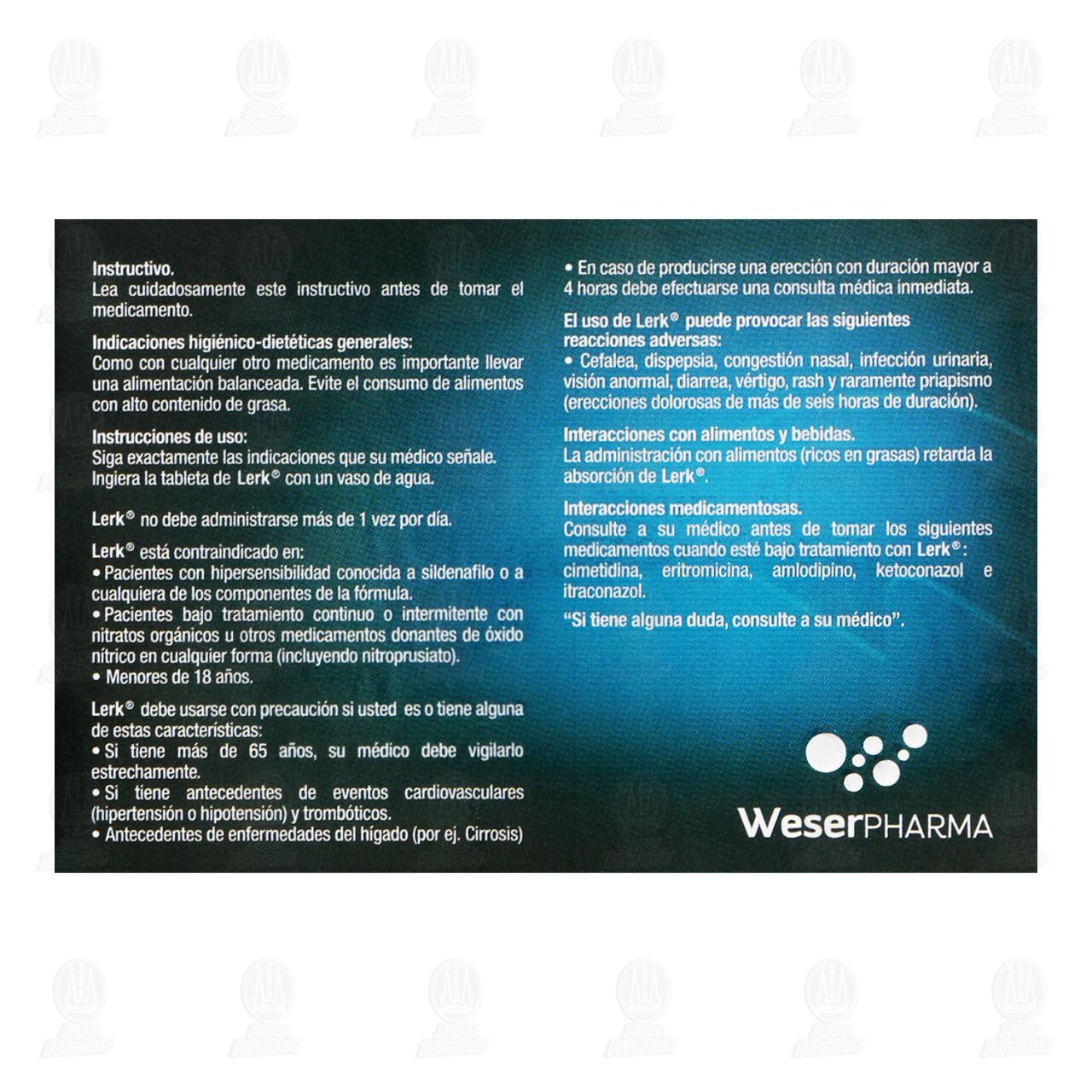 Lerk 100 mg, 4 Comprimidos. image number 2