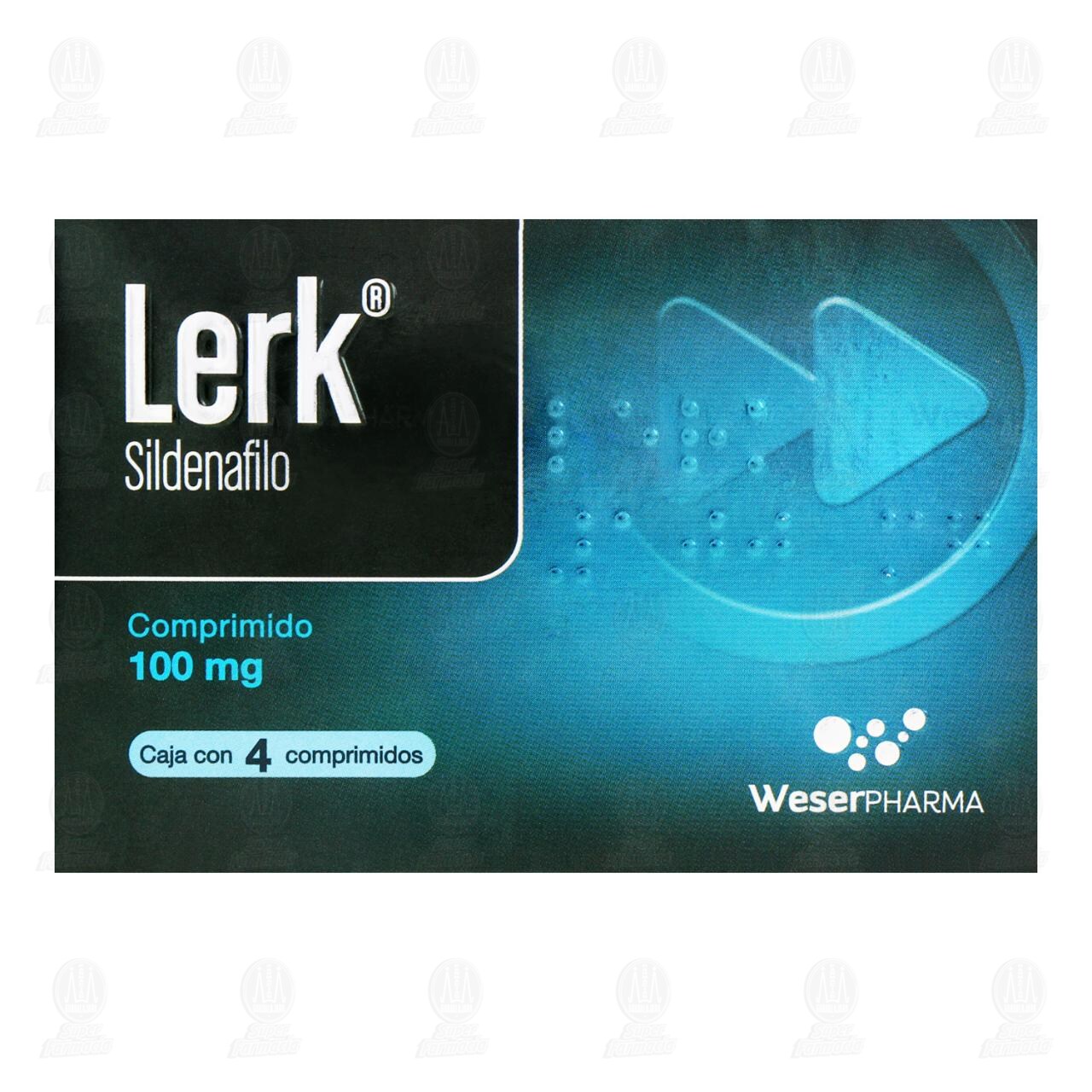 Lerk 100 mg, 4 Comprimidos. image number 1