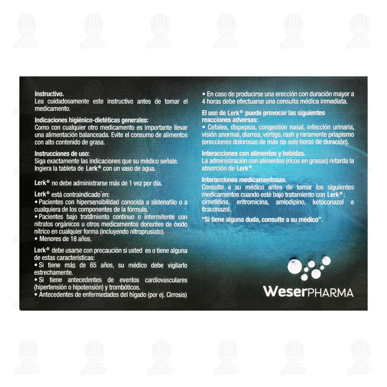 Lerk 100 mg, 1 Comprimido. image number 2