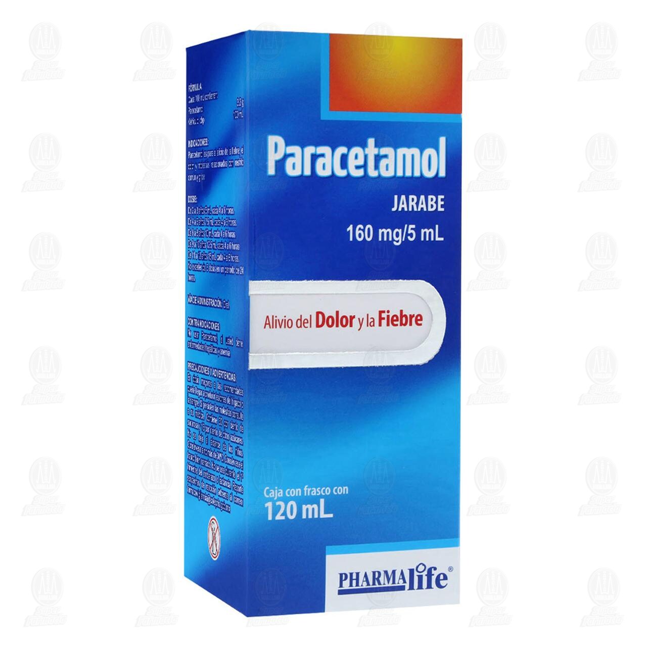 Paracetamol 160mg/5ml Jarabe, 120ml Pharmalife. image number 0