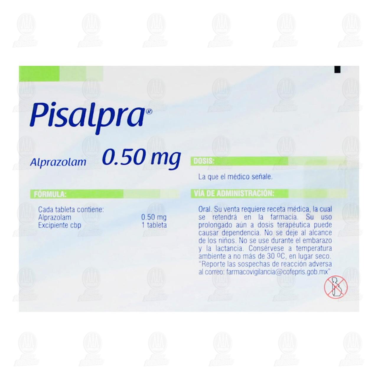 Pisalpra 0.50 mg, 30 Tabletas. image number 2