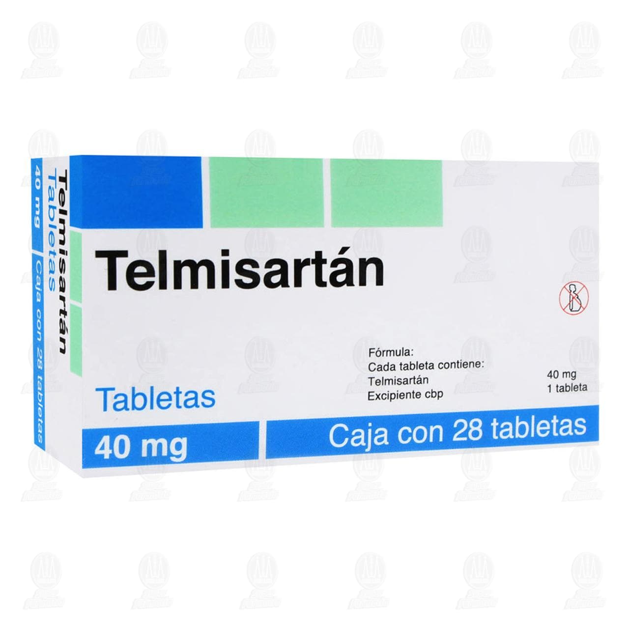 Telmisart&aacute;n 40 mg, 28 Tabletas. image number 0