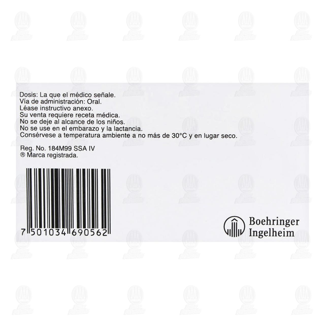 Telmisart&aacute;n 40 mg, 28 Tabletas. image number 2