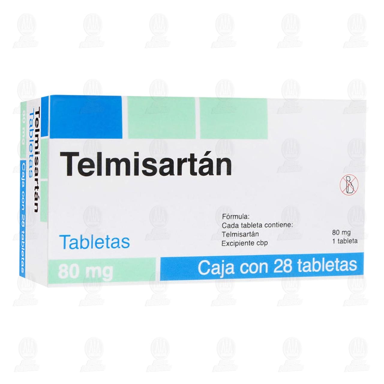 Telmisart&aacute;n 80 mg, 28 Tabletas. image number 0