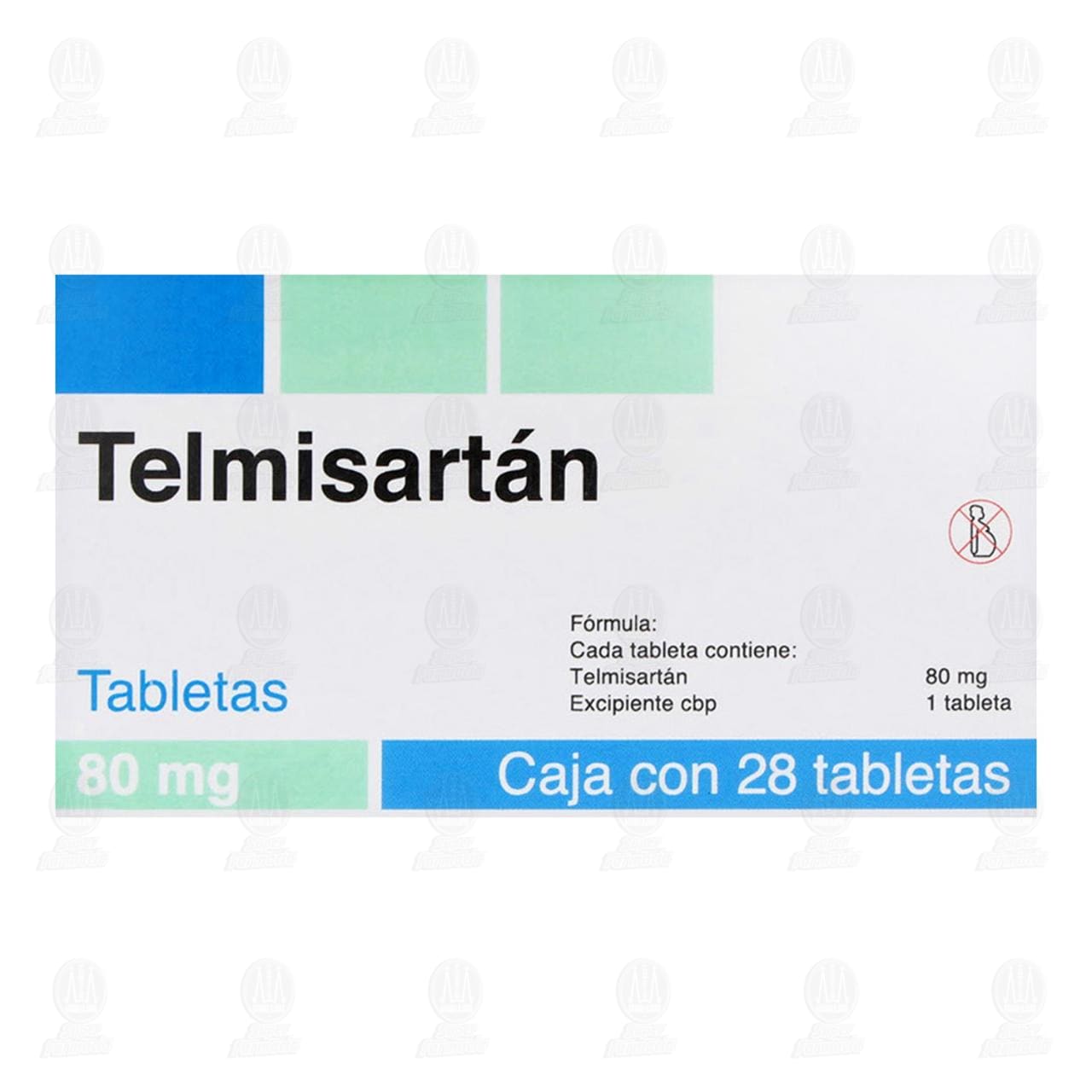 Telmisart&aacute;n 80 mg, 28 Tabletas. image number 1