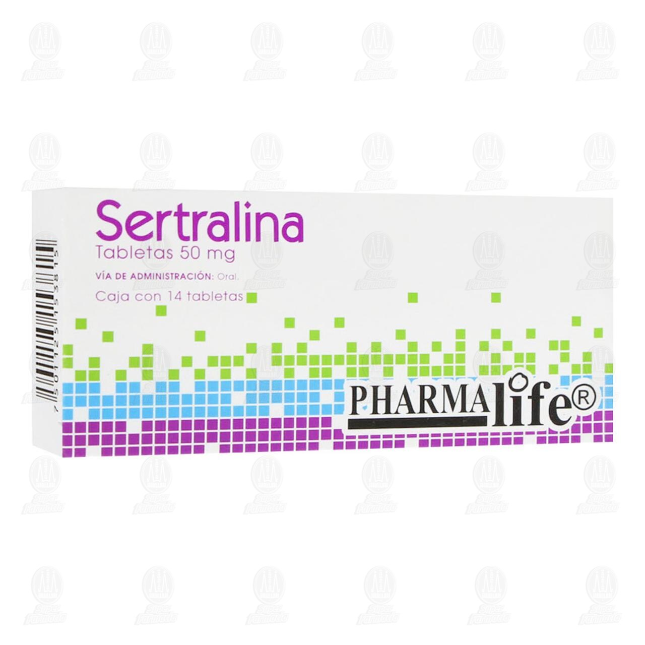 Sertralina 50 mg, 14 Tabletas Pharmalife. image number 0