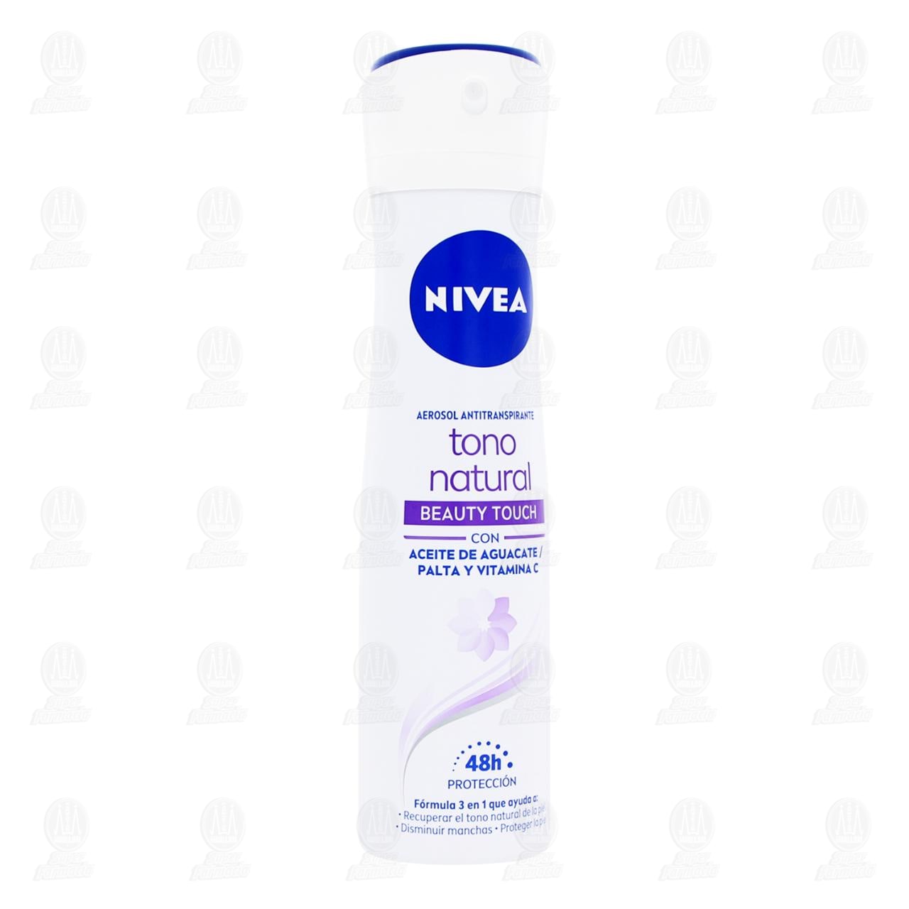 Nivea Antitranspirante Tono Natural Beauty Touch en Aerosol, 150 ml. image number 0