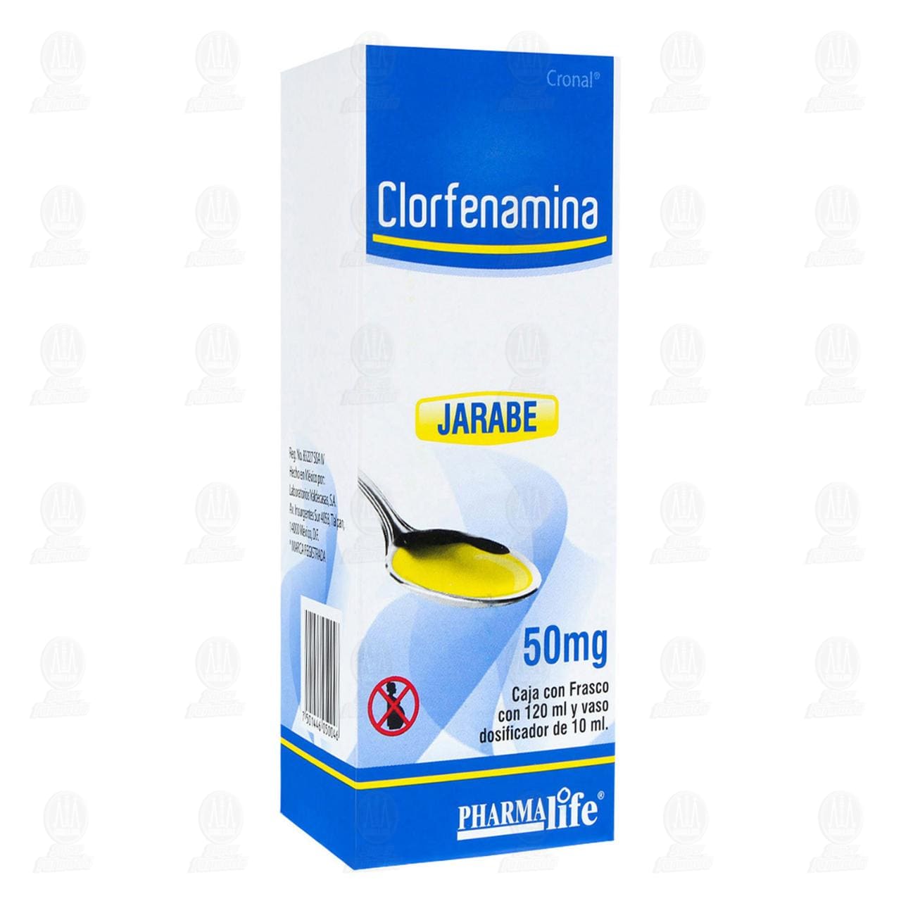 Clorfenamina 50 mg, 120 ml Jarabe Pharmalife.