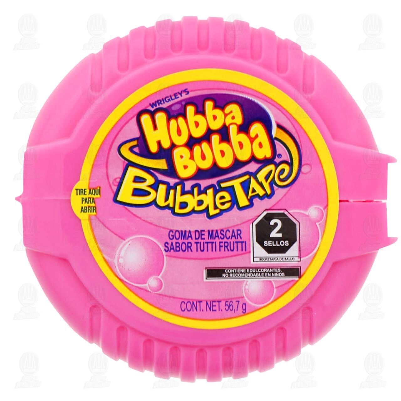 Goma de Mascar Hubba Bubba Bubble Tape Sabor Tutti Frutti, 56.7 gr.